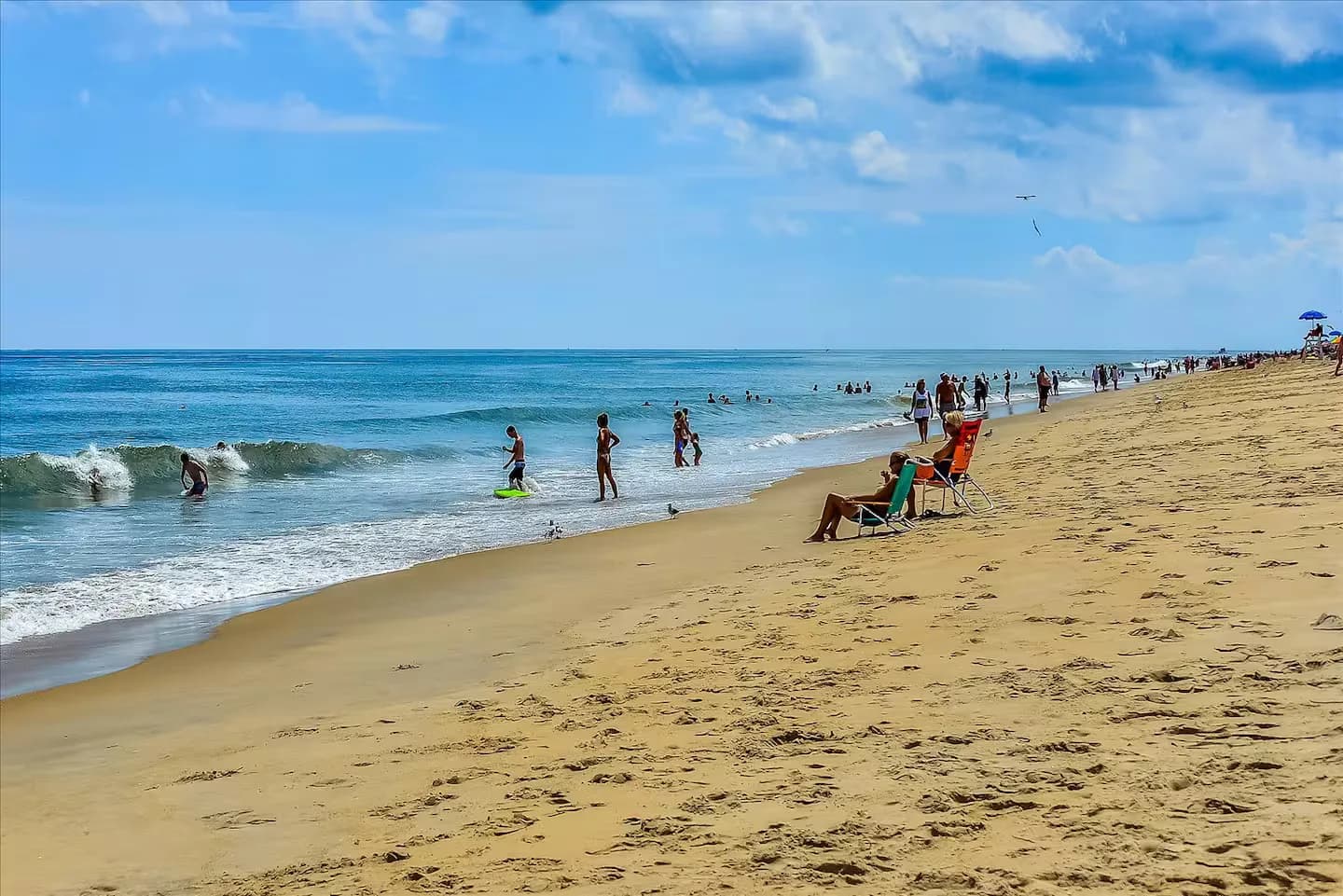 Swim, surf, and boogie-board all summer long