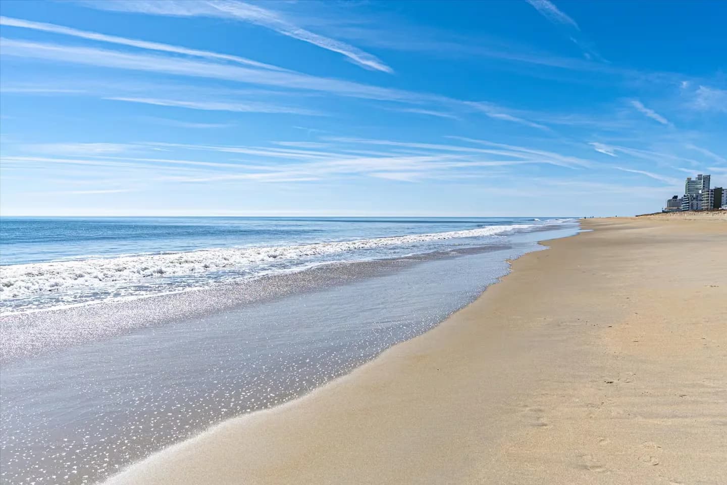 The wide, clean beach at 40th Street, Ocean City, Maryland
